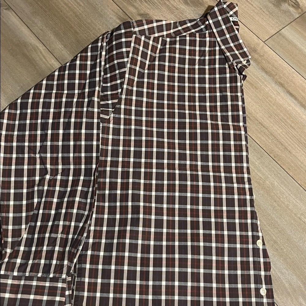Cinch Brown Plaid Shirt with Embroidered Detail - Picture 4 of 8
